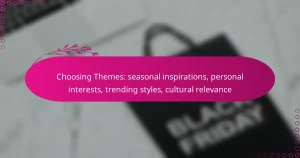 Choosing Themes: seasonal inspirations, personal interests, trending styles, cultural relevance
