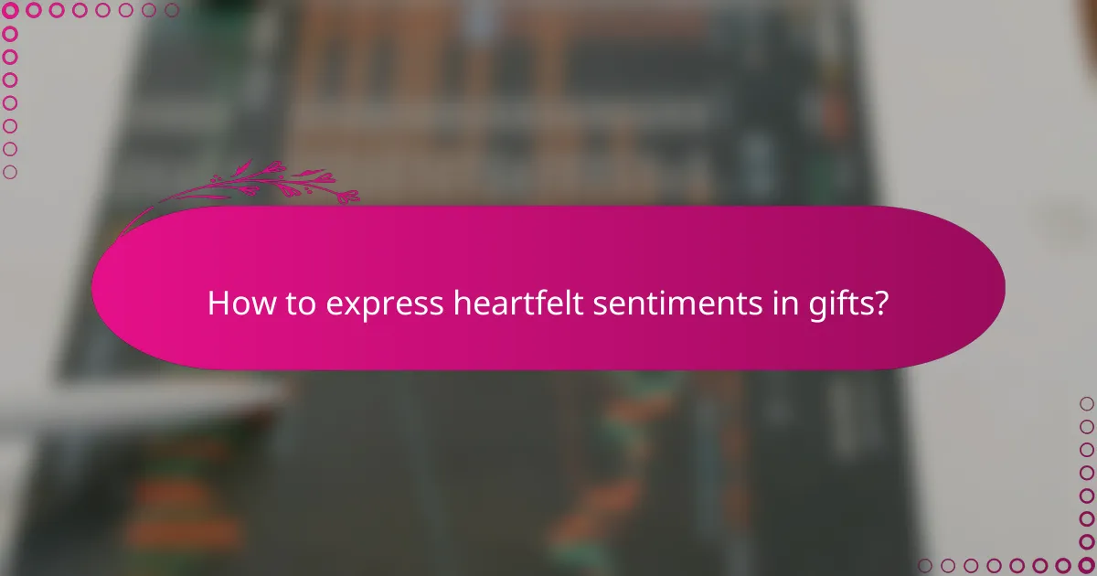 How to express heartfelt sentiments in gifts?